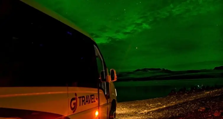 Coach hire Iceland North lights