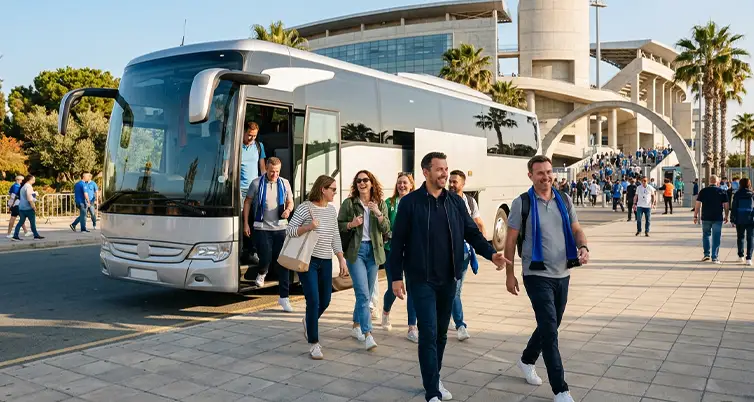 Sports events coach hire Cyprus
